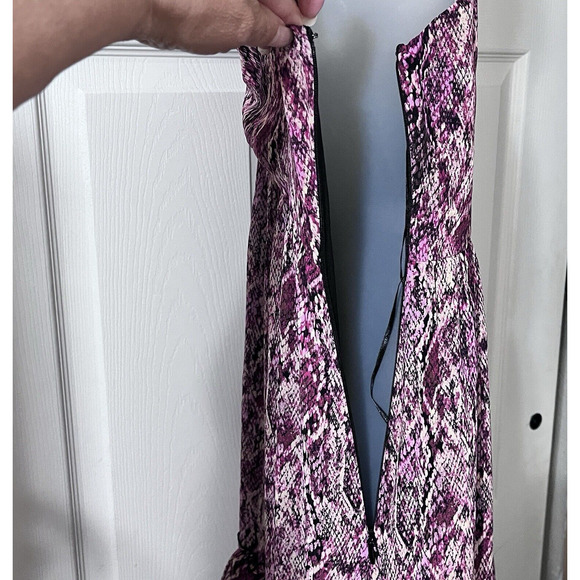 Bar 111 Maxi Dress SZ M Purple Snake Print Babydoll Straps Fairy Flowy Tiered Y2 - Picture 7 of 13